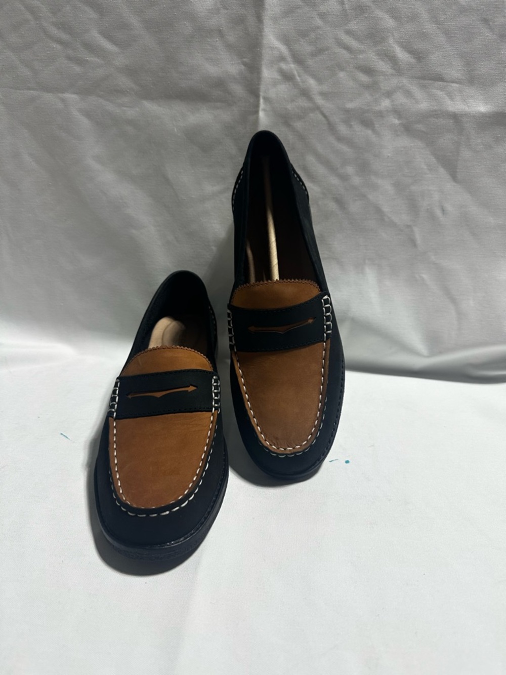 New Sperry Two-Tone Penny Loafers - Brown and Black
